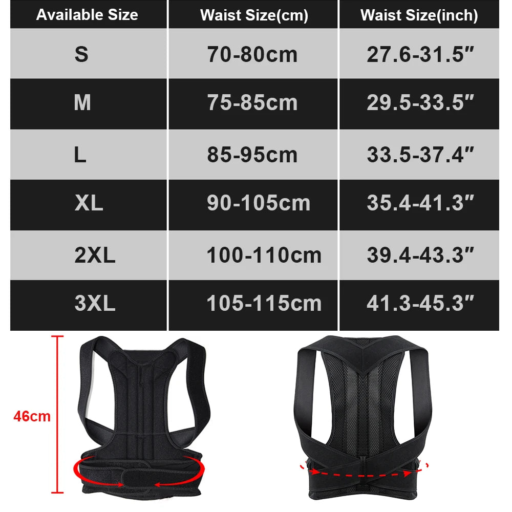 Adjustable Back & Posture Support Brace