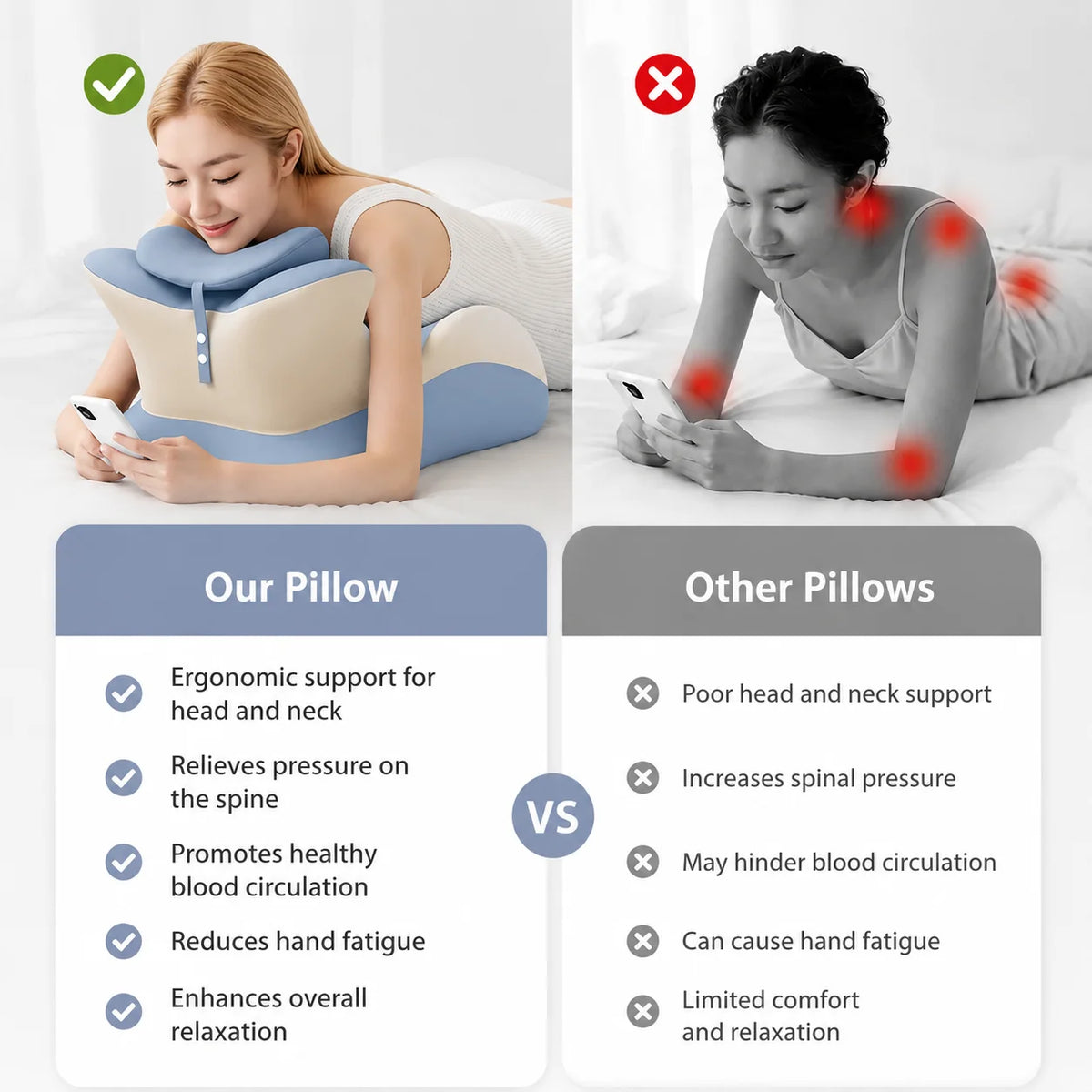 Memory Foam Reading & Support Pillow