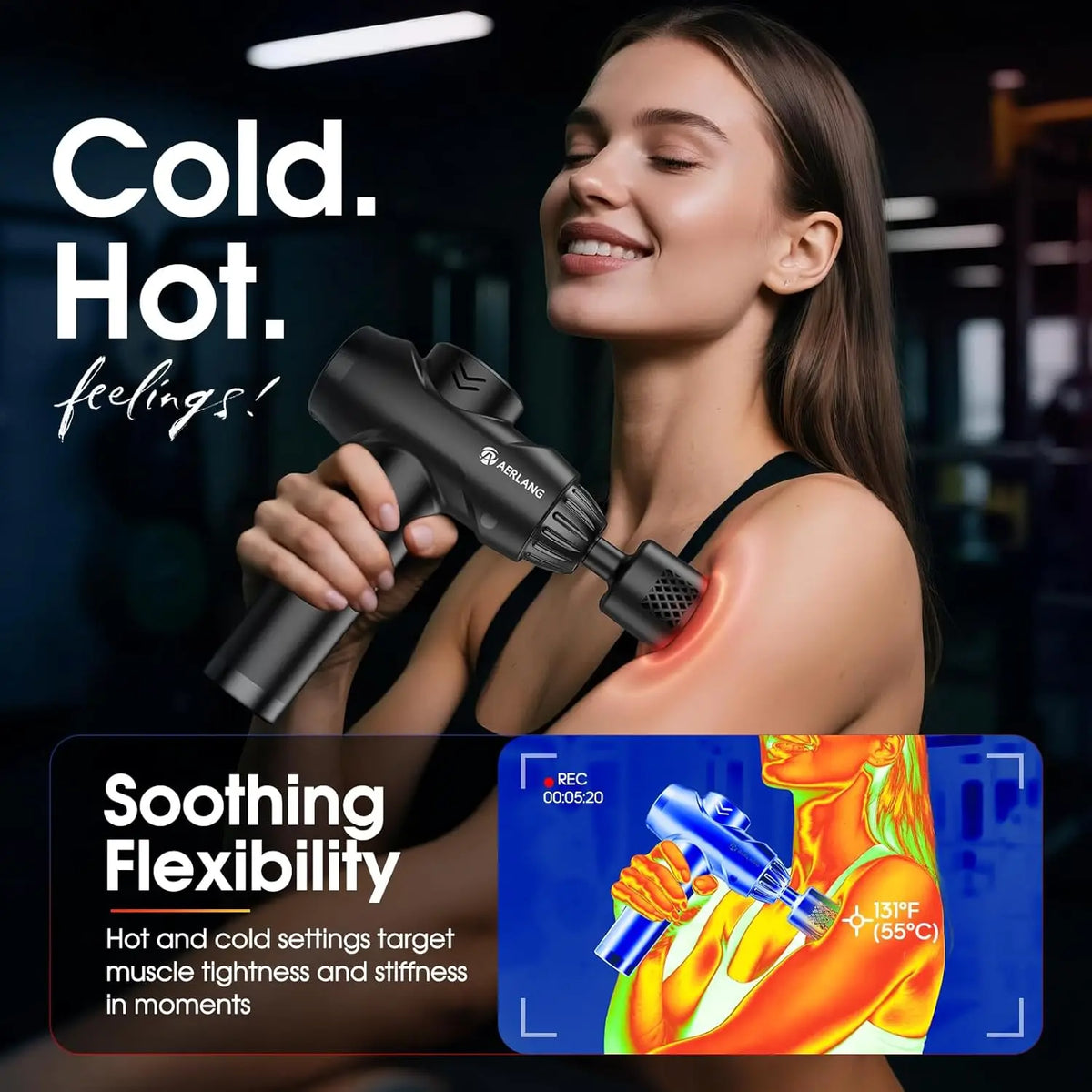 LINGTENG Hot & Cold Massage Gun