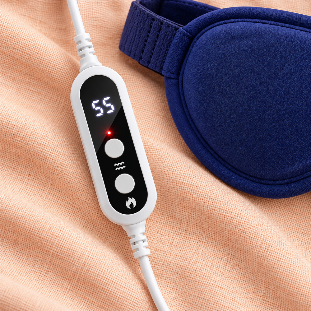 Two-button inline controller for the eye mask