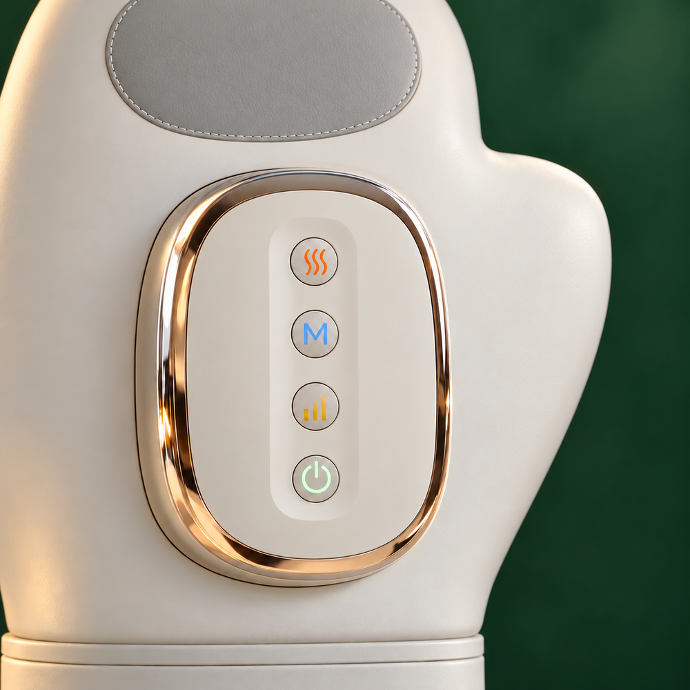 Four controls on the white hand massager