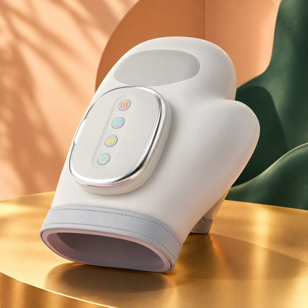 White cordless hand massager